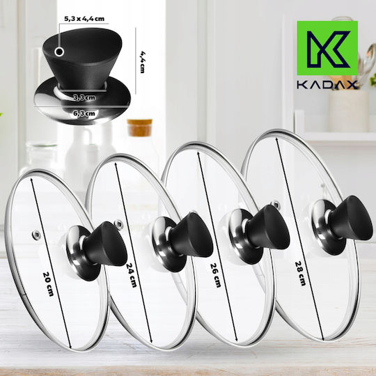Kadax Glass Lid for Pot 28cm 3 Pieces 31576