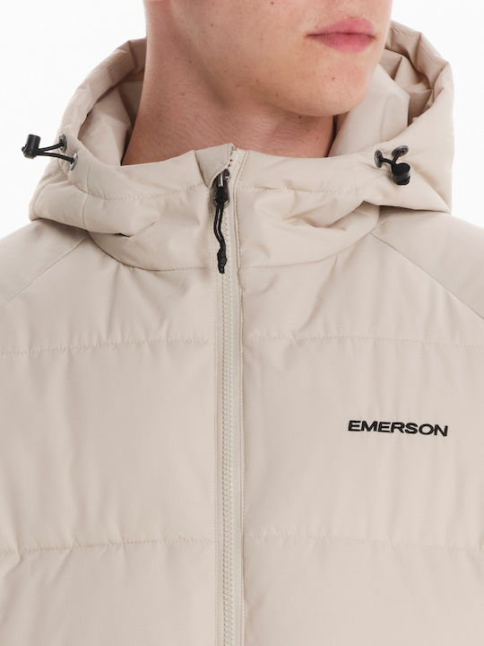 Winter Jacket Puffer Waterproof and Windproof Ecru