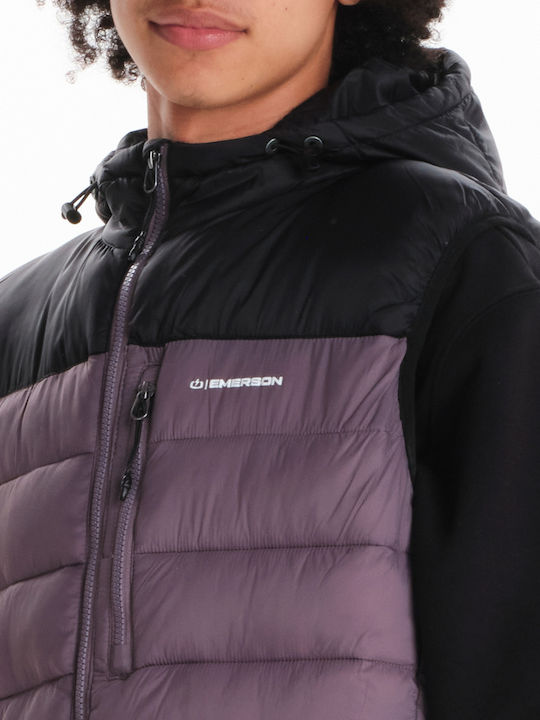Sleeveless Winter Jacket Puffer Waterproof and Windproof Purple