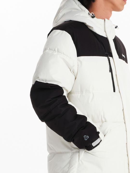 Winter Jacket Puffer White/Black