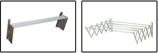 Folding Wall Clothes Drying Rack Made of Aluminum with Hanging Length 5m