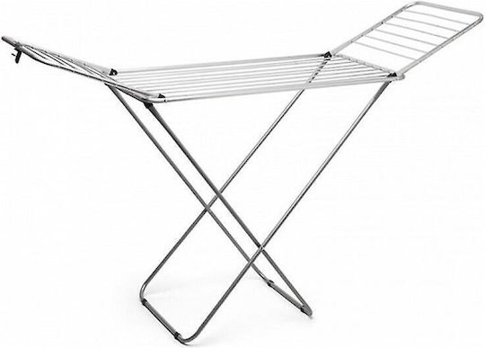 Sidirela Folding Floor Metallic Clothes Drying Rack with Hanging Length 20m E-3398