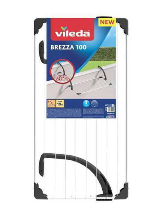 Vileda Brezza Stainless Steel Folding Hanging Clothes Drying Rack with Hanging Length 10m