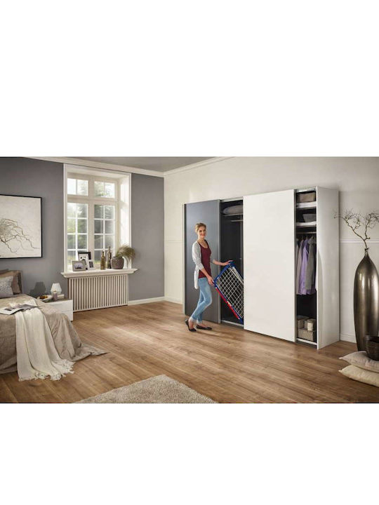 Leifheit Pegasus 150 Metallic Folding Floor Clothes Drying Rack with Hanging Length 18m