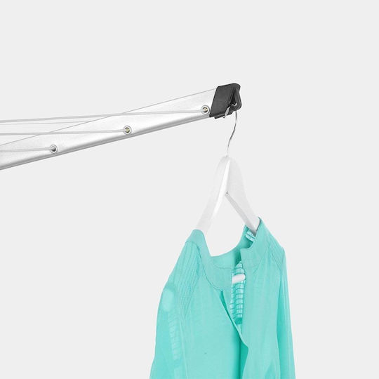 Brabantia Essential Folding Floor Clothes Drying Rack for Garden Metallic with 50m Hanging Length