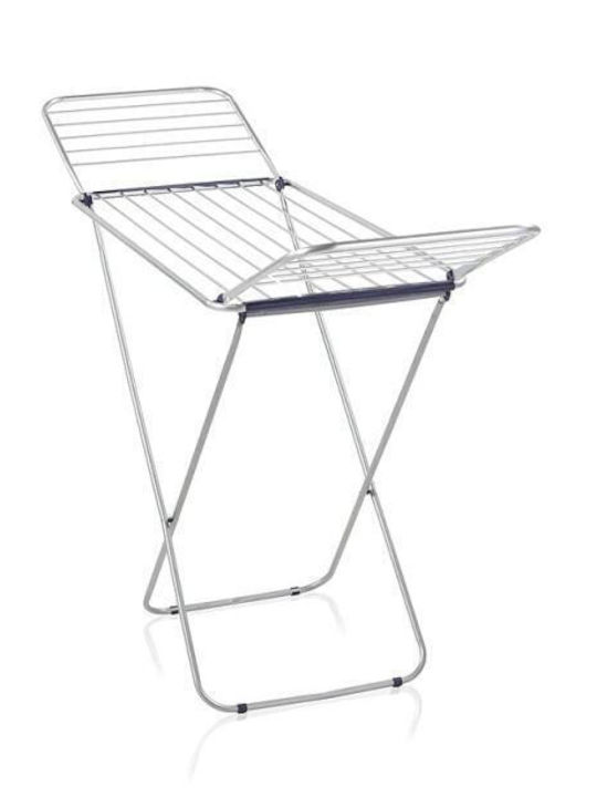 Viosarp Metallic Folding Floor Clothes Drying Rack with Hanging Length 18m