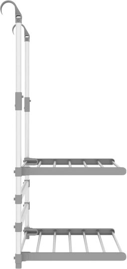 vidaXL Folding Hanging Clothes Drying Rack Made of Aluminum with Hanging Length 7m