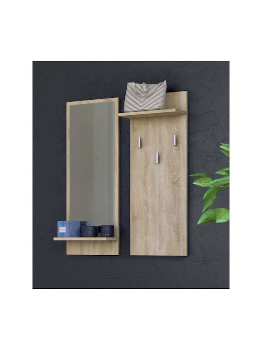 Entry Furniture with Mirror & Hanger 35x16x90cm