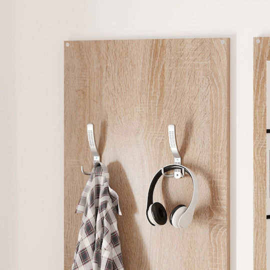 Vern Entry Furniture with Mirror / Hanger & Shoe Rack Sonoma White 80x27x190cm