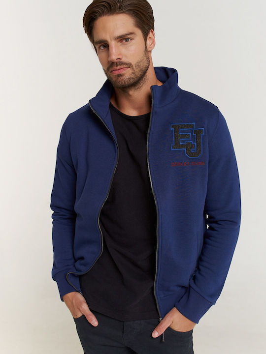 Edward Jeans Herren Sweatshirt Jacke Blue