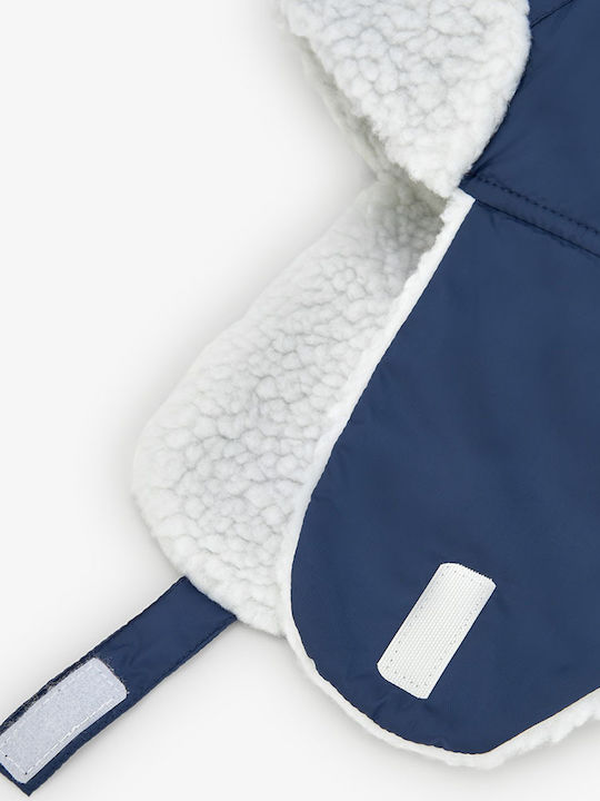 Kinder Mütze Stoff Marineblau