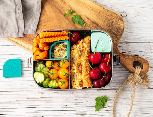 Lekkabox Кутия за Храна Inox Сребриста С Прегради 1лт