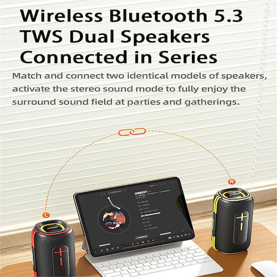 Awei KA5 Ηχείο Bluetooth 20W με Διάρκεια Μπαταρίας έως 8 ώρες Μαύρο- Κόκκινο