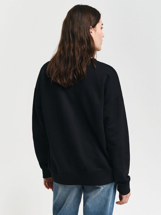 Gant "shield C-neck Sweat" Γυναικείο Φούτερ Μαύρο