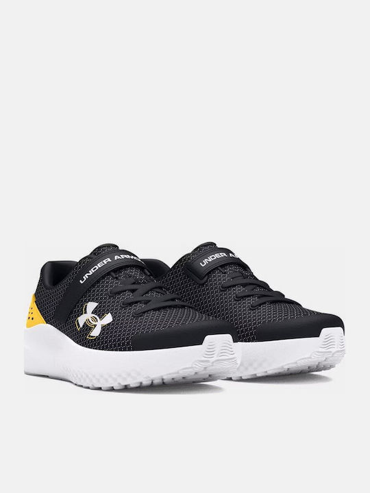 Surge 4 Kids Sports Shoes Running with Hoop & Loop Closure Black
