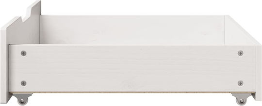 vidaXL Bettkasten aus Holz White 65x55x16cm 2Stück