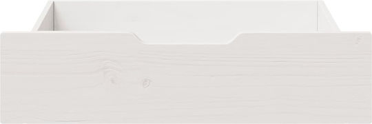 vidaXL Sertar de pat din Lemn Alb 75x55x16cm 2buc