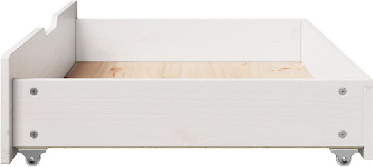 vidaXL Bed Drawer made of Wood White 90x55x16cm 2pcs