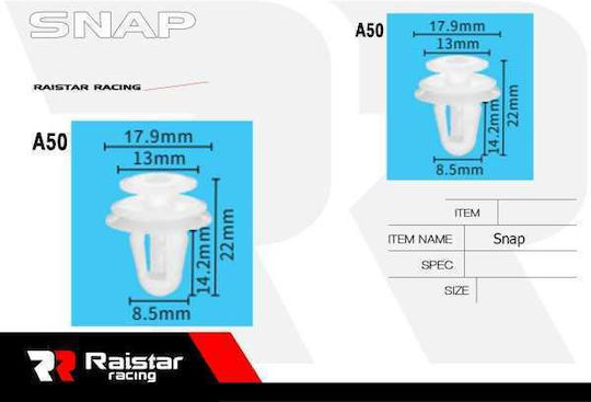 Car Plastic Clips 10pcs