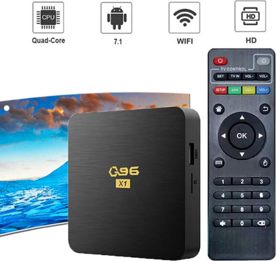 TV-Box Q96 X1 546897 mit WiFi USB 2.0 1GB RAM und 8GB Speicherplatz mit Betriebssystem Android 7.1