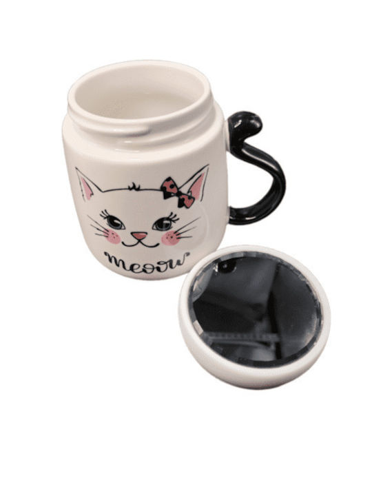 Γατούλα Χερούλι Σχέδιο Ουρά Mug White 330ml