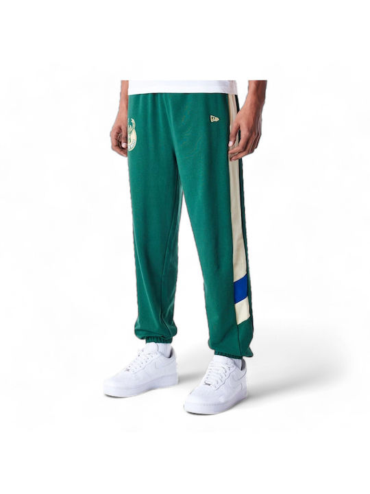 New Era Men's Fleece Sweatpants with Rubber Dark Green