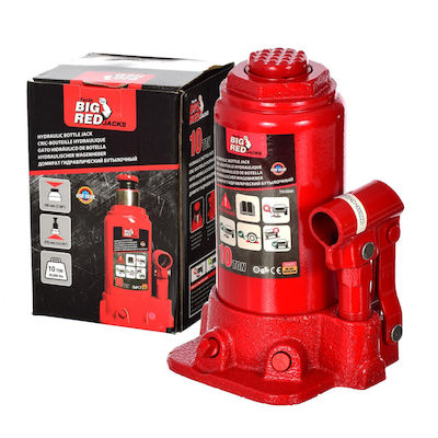 Big Red Hydraulic Bottle Jack with Lifting Capacity up to 19.5cm and Weight Capacity up to 10 Tons