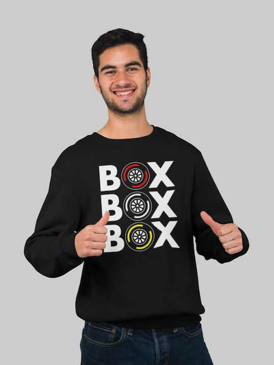 "Box Box Box" White Sweatshirt