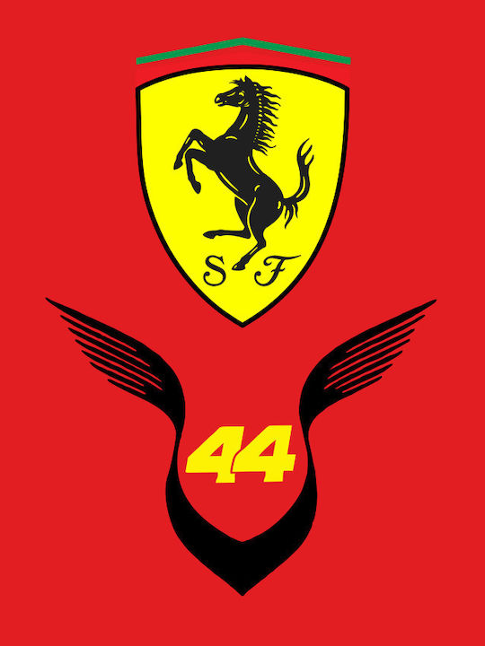 Lewis Hamilton Ferrari Plus Size T-shirt Wings Black