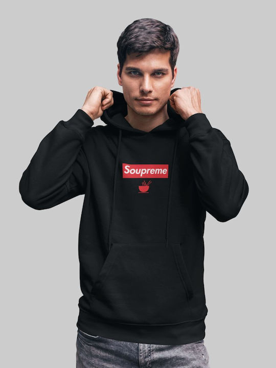 Soupreme Logo Parody Φούτερ Κουκούλα Black