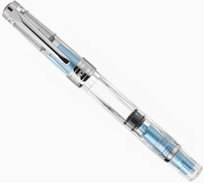 Twsbi Peniță de Caligrafie Mediu Transparent cu Albastru Cerneală