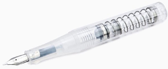 Twsbi Go Spring Load Mechanism Peniță de Caligrafie Fine Transparent cu Roșu Cerneală