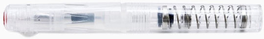 Twsbi Go Spring Load Mechanism Калиграфска Писалка Широк Прозрачна с Червен Мастило