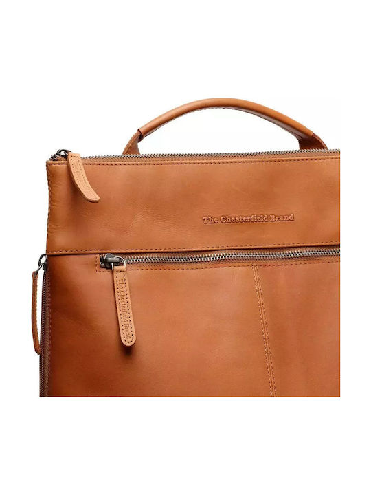 Leather Women's Bag Shopper Backpack Tabac Brown