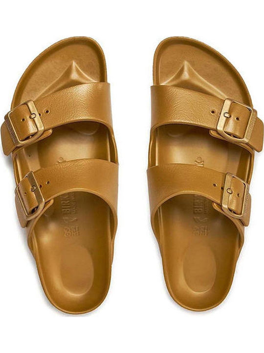 Arizona Eva Flip Flops in Sandal Style in Gold Colour
