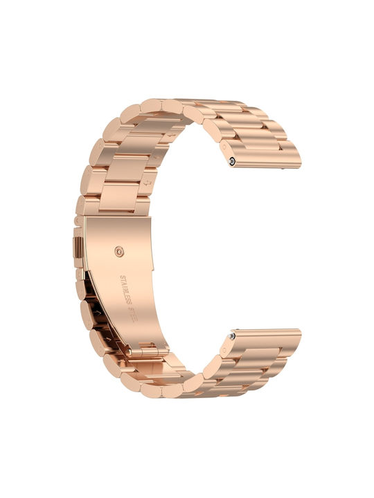 Curea Din Oțel Inoxidabil Rose Gold Amazfit Bip 5