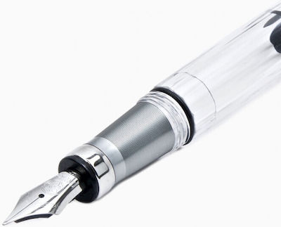 Twsbi Diamond 580 AL R Calligraphy Pen Fine Silver made of Plastic Nickel Gray