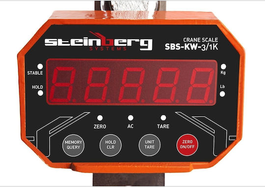 3000 Kg Hook Scale Remote Industry Trade Led
