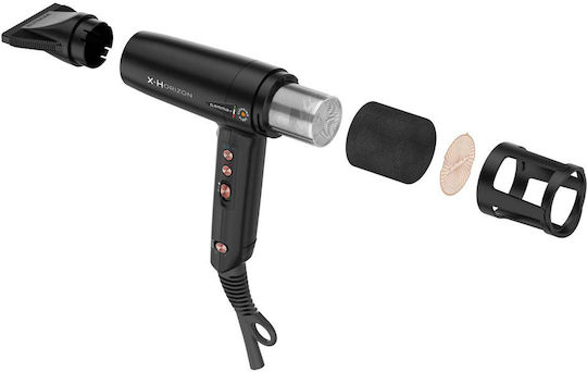 Professioneller Haartrockner Gamma+ X•horizon Schwarz
