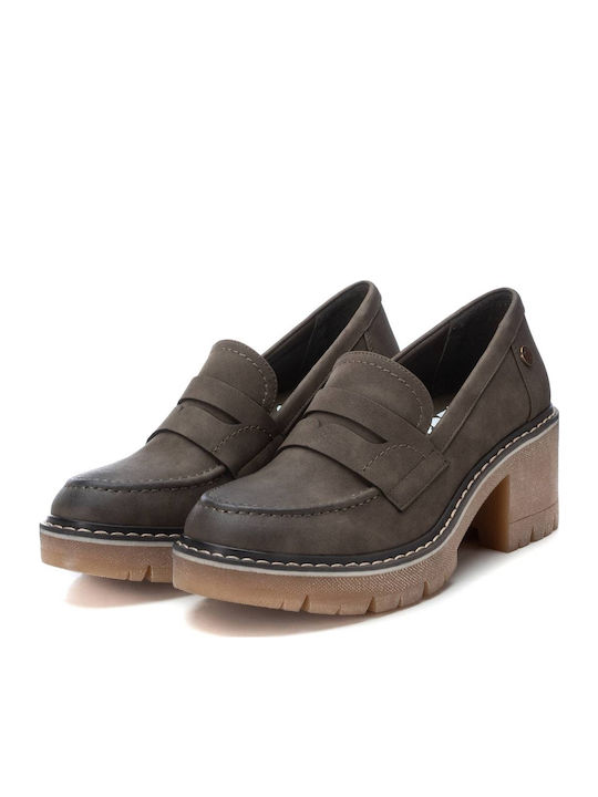 Pumps Mit Chunky Mittlerem Khaki Absatzhöhe