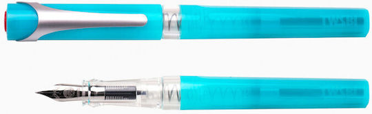 Twsbi Swype Füllfederhalter Kalligraphie Breite Blau aus Kunststoff mit Blauer Tintenfarbe