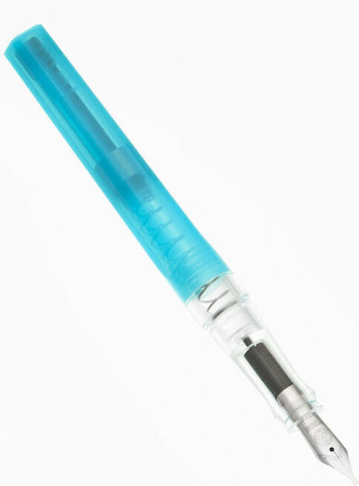 Twsbi Swype Füllfederhalter Kalligraphie Breite Blau aus Kunststoff mit Blauer Tintenfarbe