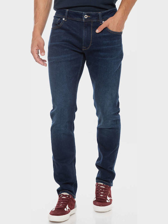 Men's Jeans Pants Elastic with Regular Tapered Fit Blue