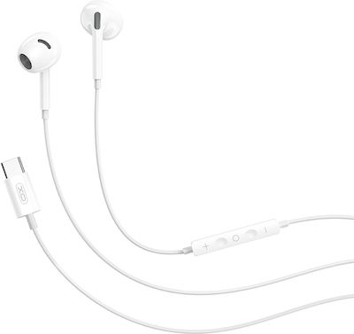 XO EP78 Earbuds Handsfree Headphones with Connector USB-C White