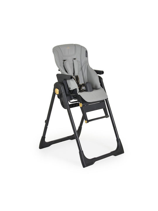 Cangaroo Foldable Highchair 2 in 1 with Plastic Frame & Leatherette Seat Gray