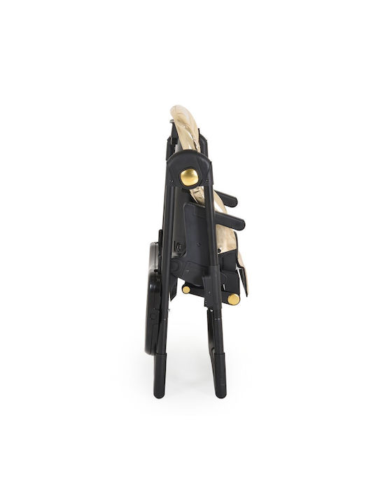 Cangaroo Tiramisu Foldable Baby Highchair 2 in 1 with Adjustable Height Gold Limited Edition