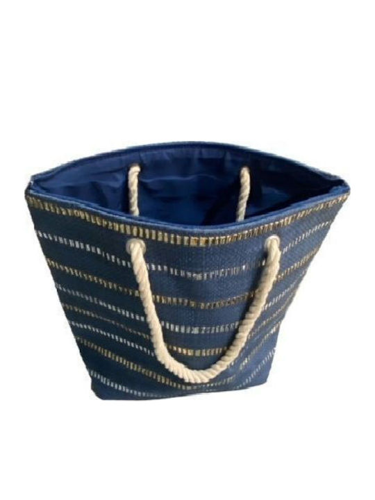 Stamion Stamion Strandtasche Aus Korbweide Blau