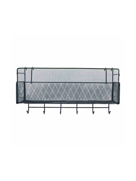 Uncle George Κρεμαστό Ράφι Μεταλλικό 37x13.5x13εκ. Μαύρο