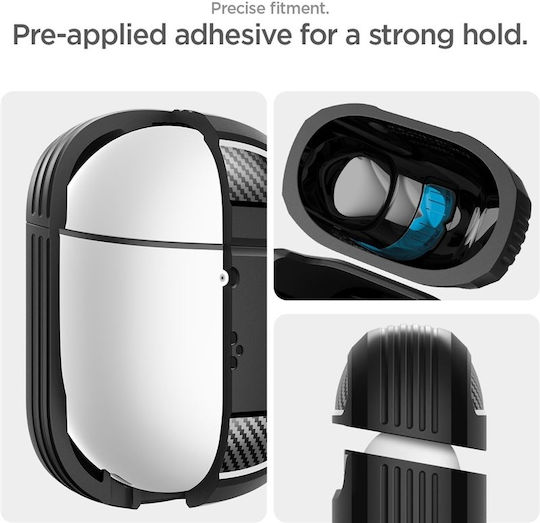 Spigen Rugged Armor Θήκη Σιλικόνης σε Μαύρο χρώμα για Google Pixel Buds Pro