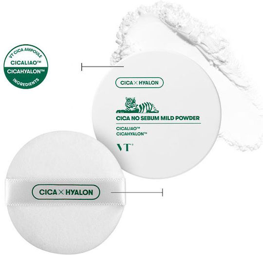 Vt Cosmetics Cica No-Sebum Mild Puder 5g Mattierendes Gesichtspuder